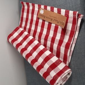 Red White Buffalo Check Table Runner Kitchen Island Countertop Coffee 48" 4'